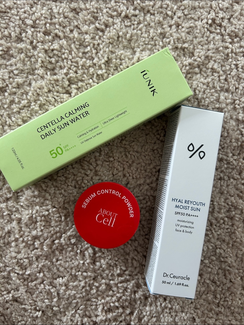 K-beauty) Sunscreen essential 3 pc bundle